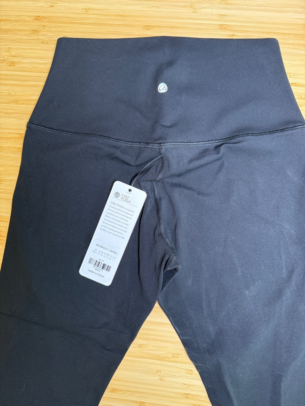 CRZ Yoga Black Workout Capri Leggings - Picture 3 of 5